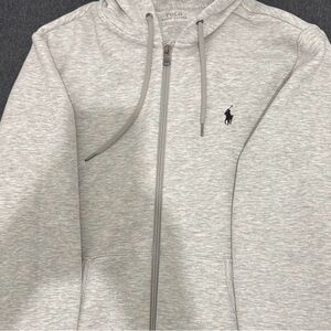 Ralph Lauren Light Gray Hoodie with Zip